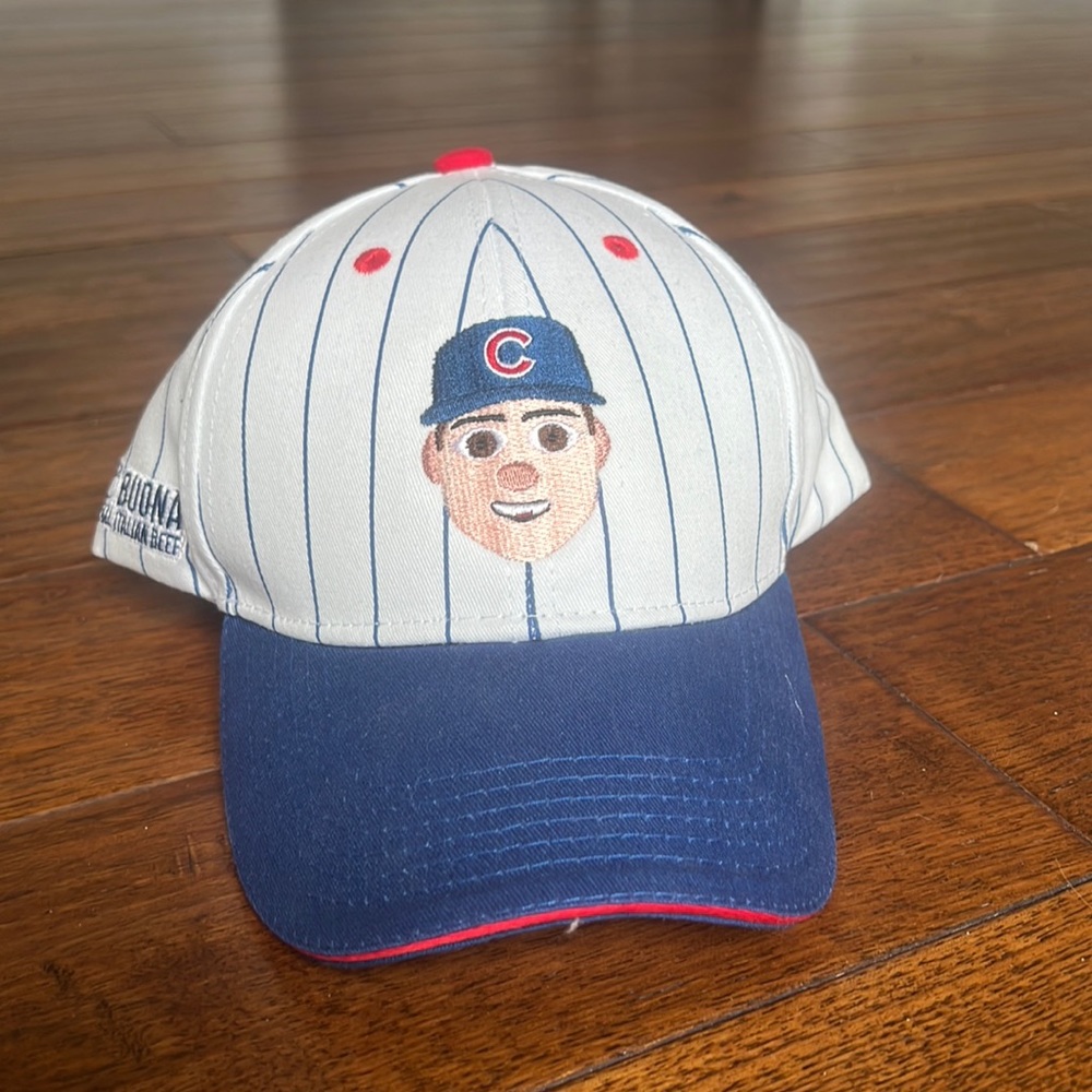 Anthony Rizzo Chicago Cubs Emoji Face SGA Buona Promo Adjustable Hat Cartoon MLB